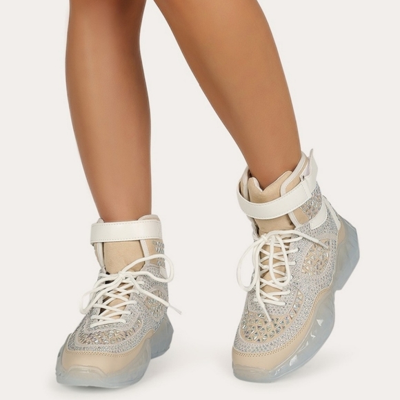 🥰NEW Multicolor High Sneakers Size 5 - Picture 2 of 7